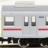 Tokyu Series 8500 (Red Line with Yellow Tape) Additional Four Middle Car Set (without Motor) (Add-On 4-Car Set) (Pre-Colored Completed) (Model Train)