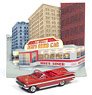Johnny Lightning Dioramas `50s Diner Facade Diorama - 1959 Chevrolet Impala Convertible (ミニカー)