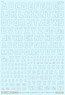 1/100 GM Font Decal No.2 `Line Shape Alphabet` Light Gray (Material)