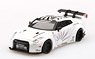 LB★WORKS Nissan GT-R R35 タイプ1 リアウイング バージョン 1+2 ホワイト (左ハンドル) (ミニカー)