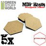 MDF Bases - Hexagonal 50mm (5 Pieces) (Display)