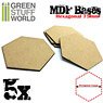 MDF Bases - Hexagonal 75mm (5 Pieces) (Display)