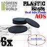 Plastic Bases - Oval Pill 60x35mm AOS (6 Pieces) (Display)