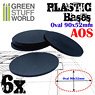 Plastic Bases - Oval Pill 90x52mm AOS (6 Pieces) (Display)