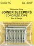 (N)Fine Code 55 Universal Fine Joiner Sleepers Concrete Type for N Gauge (24 Pieces) (Model Train)