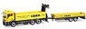 (HO) MAN TGS M Platform Truck with Deep Loading Trailer with Loading Crane `B.A.S.` (Model Train)