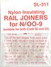 (N) Insulated Rainl Joiners (12 Pieces) (Model Train)