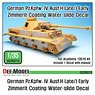 WWII German PZ.IV Ausf.H Late/J Early Type Zimmerit Coating Decal Set (for Academy) (Decal)