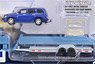 Truck and Trailer 2006 Chevy HHR with Open Car Trailer Daytona Blue Metallic (Diecast Car)