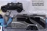 Truck and Trailer 2004 Hummer H2 Camper Trailer Custom Flat Black (Diecast Car)