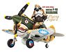 Cute Hero Series : Cartisss P-40 Warhawk & American Cocker Spaniel Pilot `Flying Tigers` (Plastic model)