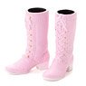 Lace-up Middle Boots Rose Pink (Fashion Doll)