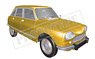 Citroen Ami 8 Club 1969 Bouton D`or Yellow (Diecast Car)