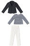 PN2 Tailored Jacket Set (Navy x White) (Fashion Doll)