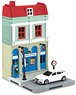 Diecast Car Diorama Street 8 Musical Instruments Store & Audi A5 Sportsback White (Diecast Car)