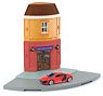 Diecast Car Diorama Street 10 Souvenir Shop (Corner) & Audi R8 V10 Red (Diecast Car)