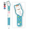 Natsume`s Book of Friends Nyanko-sensei 3 Color Ballpoint Pen Light Blue (Anime Toy)