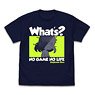 No Game No Life Steph`s What`s? T-Shirt Navy S (Anime Toy)