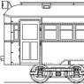 1/80(HO) Shonai Kotsu Type MOHA1 Kit (Unassembled Kit) (Model Train)