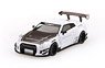 LB Works Nissan GT-R R35 Type2 Rear Wing Version3 White LHD (Diecast Car)