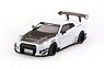 LB★WORKS Nissan GT-R R35 タイプ2 リアウイング バージョン3 ホワイト (右ハンドル) (ミニカー)