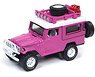 1980 Toyota Land Cruiser Pink (Diecast Car)