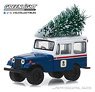 1972 Jeep DJ-5 United States Postal Service (USPS) - Blue with White Roof with Christmas Tree Accessory (Diecast Car)