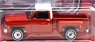 1973 Chevy Cheyenne Truck Fleetside Lowered - Flame Red w/White Roof (Diecast Car)