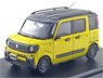 Suzuki Spacia Gear Hybrid XZ Turbo (2019) Active Yellow Gun Metallic 2 Tone Roof (Diecast Car)