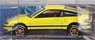 1990 Honda CR-X Yellow (Diecast Car)