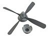 P-51D Hamilton Standard Uncuffed Propeller (for Eduard) (Plastic model)