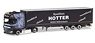 (HO) DAF XF facelift lowliner Curtain Canvas Semitrailer `Spedition Hotter` (Model Train)