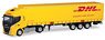 (HO) Iveco Stralis XP Curtain Canvas Semitrailer `DHL` (Model Train)