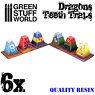 6 x Resin Dragon Teeth Traps (for Tanks) (Plastic model)