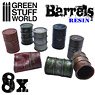 8 x Resin Barrels (Plastic model)