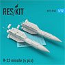 R-33 Missile for MiG-31 (4 Pieces) (Plastic model)