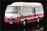 TLV-184b Toyota Coaster High Roof Deluxe (White/Red) (Diecast Car)