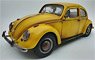 VW Beetle Saloon 1961 Bee Yellow (Rust Version) (Diecast Car)