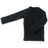 Moss Stitch Pullover Knit Black (Fashion Doll)