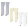 Socks 3 Color Set (Gray/Yellow/White) (Fashion Doll)