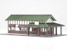 1/150 Scale Paper Model Kit Station Series 09 : Regional Station Building/Shinanokawada Station, New Version (Unassembled Kit) (Model Train)