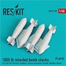 1000 lb retarded bomb checks (117 Tail-951 Tail Fuze) (4 Pices) (Plastic model)