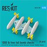 1000 lb Free Fall Bomb Checks (114 Tail-947 Tail Fuze) (Plastic model)