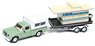 JL 1960s Studebaker Pickup in Oasis Green with Houseboat (Diecast Car)