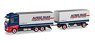 (HO) Mercedes-Benz Actros BigSpace Curtain Canvas Semitrailer `Alfred Talke` (Model Train)