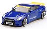 Pandem Nissan GT-R R35 Duck Tail Velocity Blue (RHD) (Diecast Car)