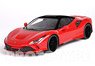 フェラーリ F8 トリビュート レッドスクーデリア レッドブレーキ/マットブラックホイール (ケース付) (ミニカー)