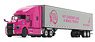 Mack Anthem Sleeper Truck The Pink Laby with 53` Trailer (Diecast Car)