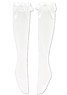 45 Lace Ribbon Knee-Socks (White x White) (Fashion Doll)