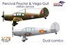 Percival Proctor & Percival Vega Gull (Military Service) Dual Combo (Plastic model)